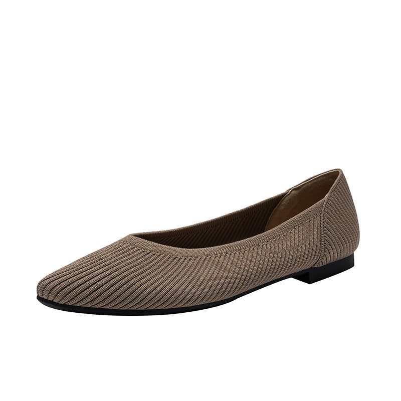 Summer New Flying Woven Princess Soft Bottom Pointed Toe Shallow Mouth Female Versatile Single-layer Shoes d3bc2076 4dff 480a