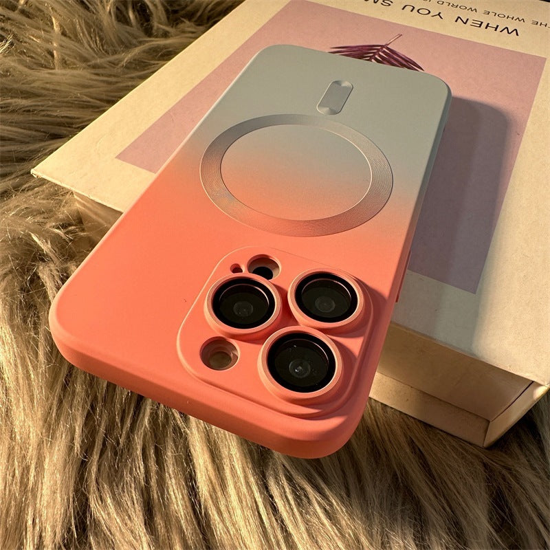 Liquid Silicone Two-tone Gradient Magnetic Phone Case d3d5abfb 5402 42ee a33e d27bc3ecc703
