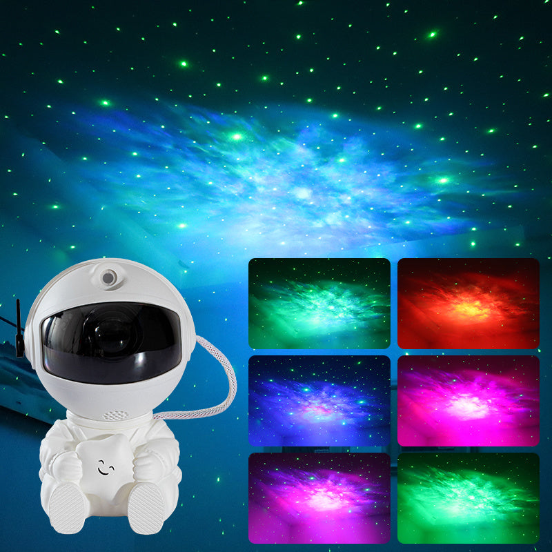 Mini Version Of Astronaut Star Projection Lamp Creative Gift Atmosphere Decorative Lamp Colorful Flowing Starry Night Light d