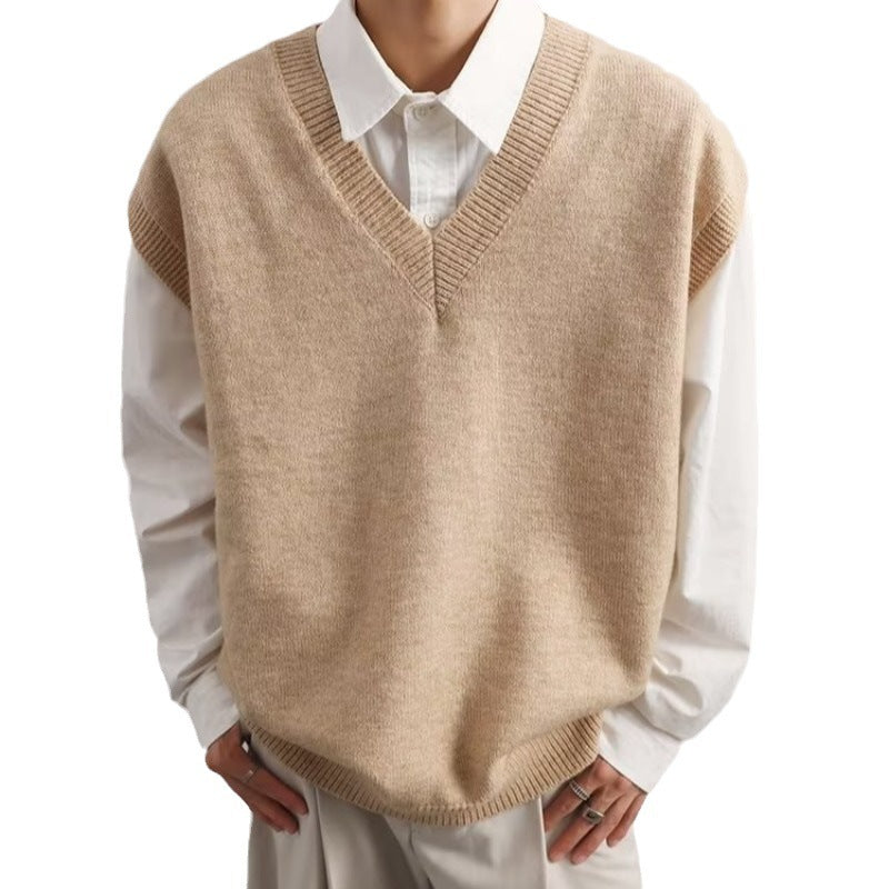 Men's V-neck Fashionable Jacket Sweater Vest Wool d3f9d100 b246 4b8c ac91 c5b977852db5