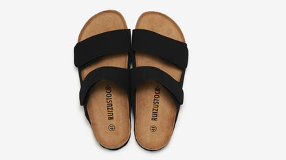 Cork Slippers Flip-flops Men's Beach Shoes Matte Leather d3ff65df 9827 4679 bdce 6c291b5b339a