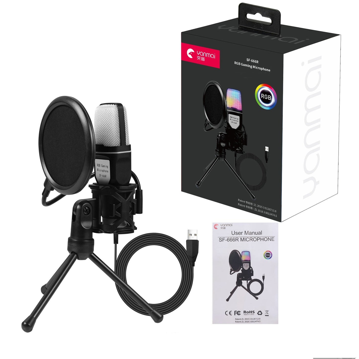 Clear Full RGB Capacitor Esports Gaming Desktop Microphone Computer Microphone d407bff7 f397 48c4 917d e74c1177ad2e