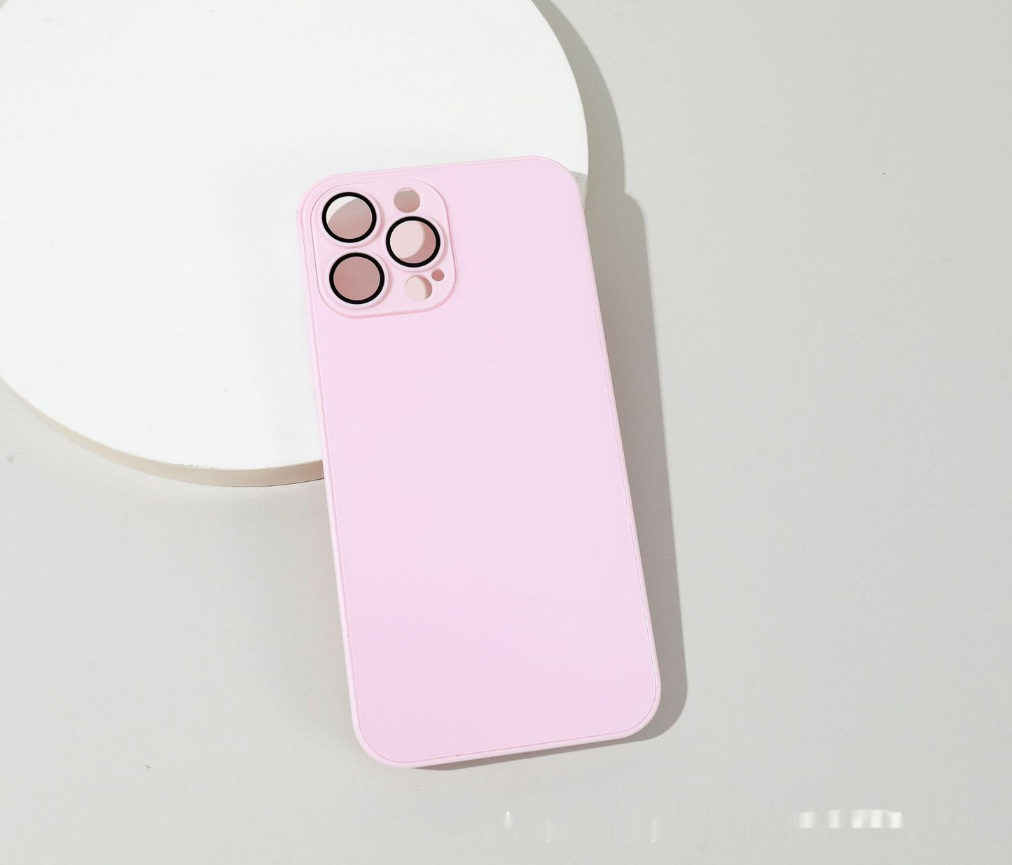 Frosted Glass Primary Color Comes With Lens Protector Phone Case - 图片 9