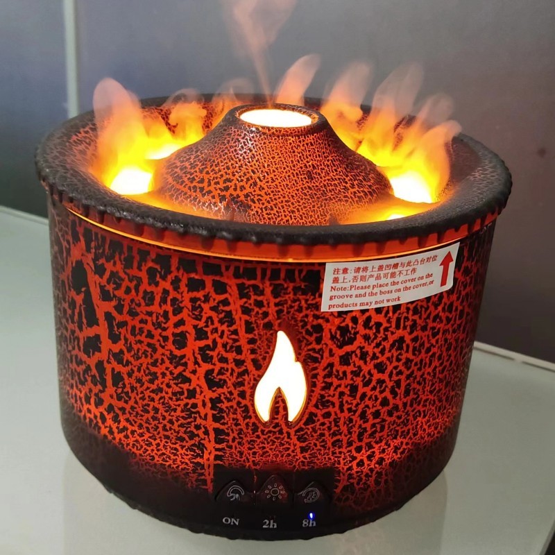 New Creative Ultrasonic Essential Oil Humidifier Volcano Aromatherapy Machine Spray Jellyfish Air Flame Humidifier Diffuser d