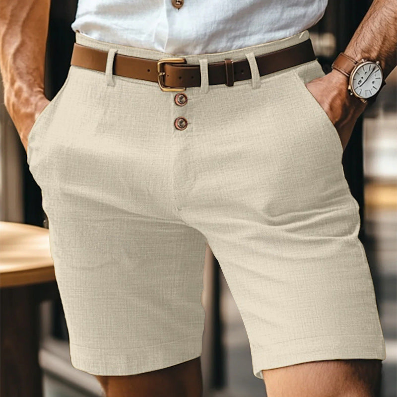 Men's Linen Summer Solid Color Buttons Casual Daily d420edfd a634 4b4c aa3a f315bb84c93e