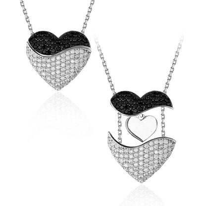 Angel Wings Heart Pendant Necklace Women d4292ca4 b7d1 42d5 82fe ad38d4418060