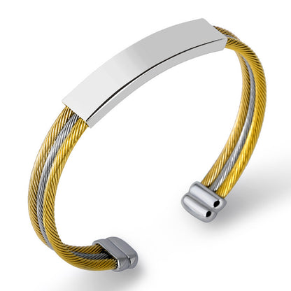 Titanium Steel Men's And Women's Couple Bracelet Wire Rope d435da97 4751 4126 ae77 38d2e6aec4a3