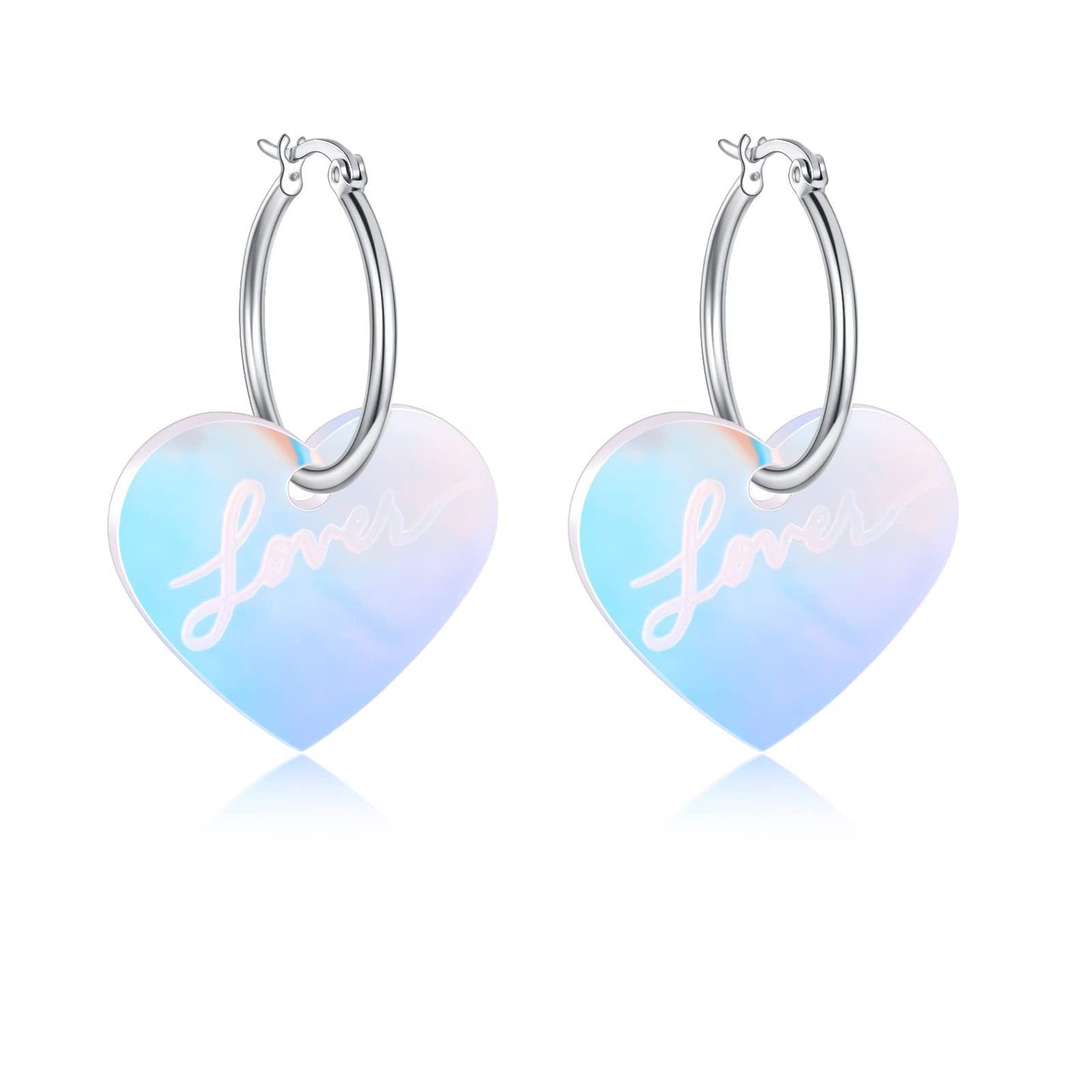 Colorful Laser Color-changing Acrylic Exaggerated Earrings d4389e2b cf90 418e b66b a2f16d5ab1a9