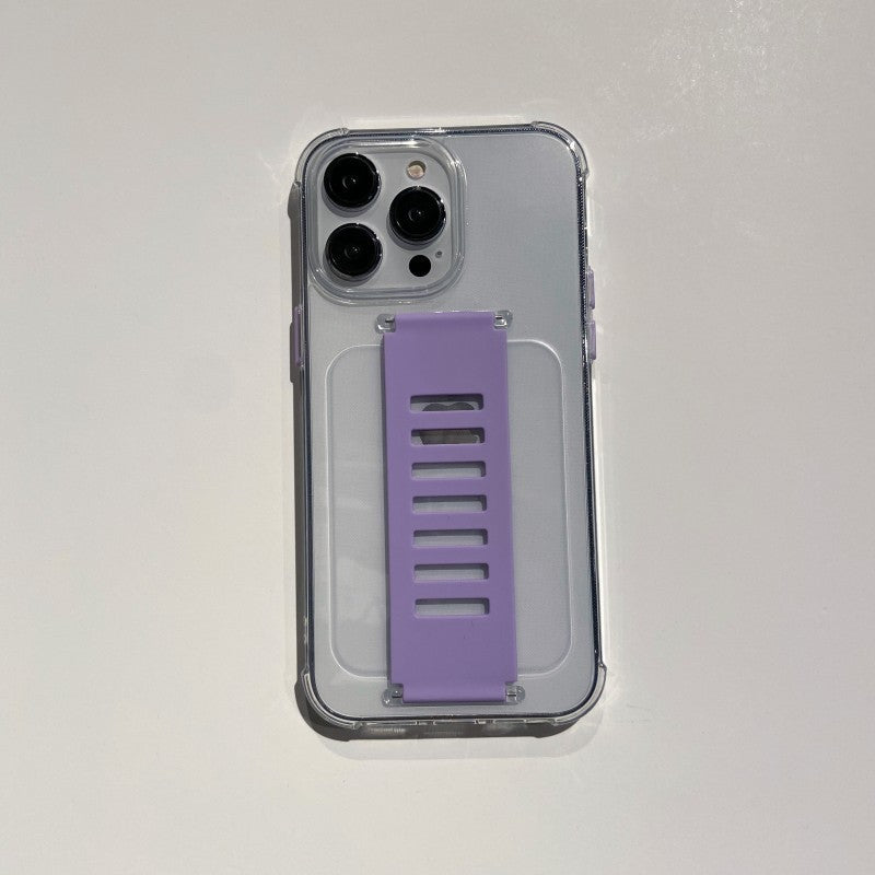 Transparent Case Wrist Strap Bracket Non-slip Phone Case - 图片 10