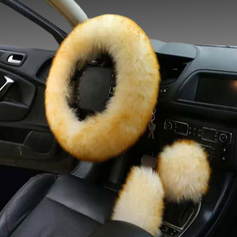Wool Steering Wheel Cover Long Wool Handle Cover d4543880 edd0 40a6 9e19 e70fce1c67a4