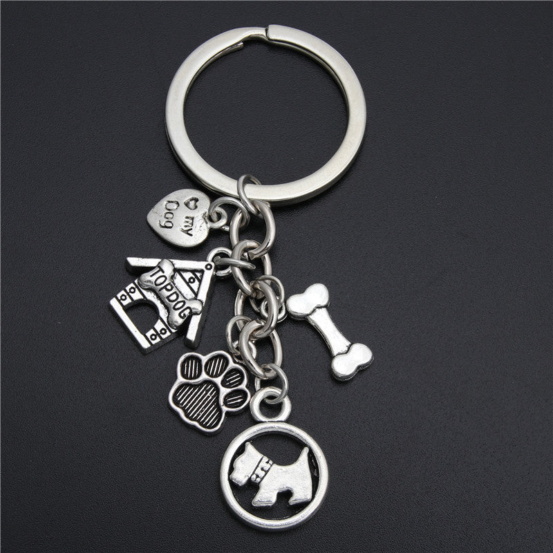 Small Animal Pet Dog Heart Keychain d481b791 163e 45a8 9292 7c0c40f69425