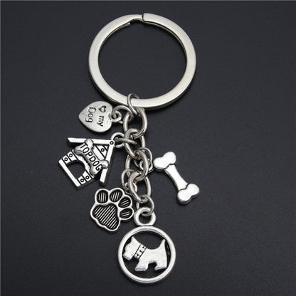 Small Animal Pet Dog Heart Keychain d481b791 163e 45a8 9292 7c0c40f69425