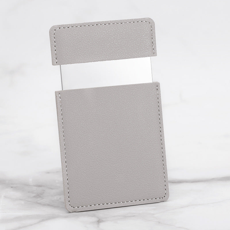 Diy Leather Stainless Steel Mirror Drop-resistant Cosmetic Mirror Rectangular d483609e c5eb 4b26 8028 2f3c02610067