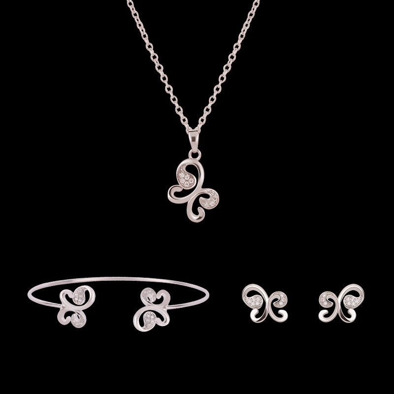 Three-piece Set Of New Butterfly Diamond Jewelry d487f9ad ff10 400a 8dc4 43c07e2ef30d
