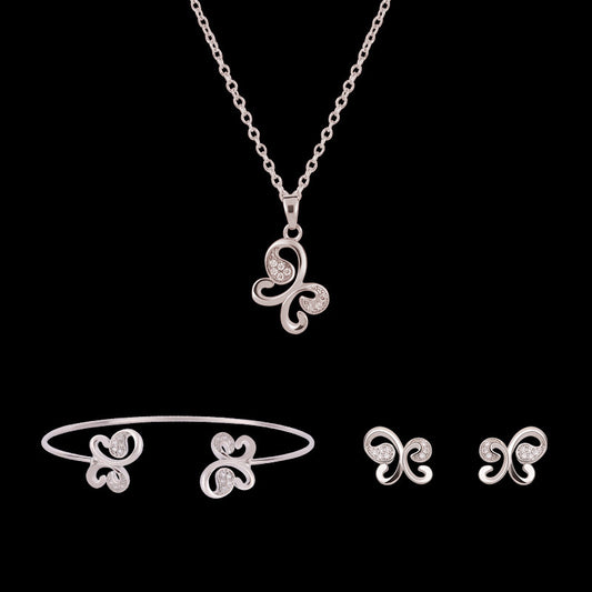 Three-piece Set Of New Butterfly Diamond Jewelry d487f9ad ff10 400a 8dc4 43c07e2ef30d
