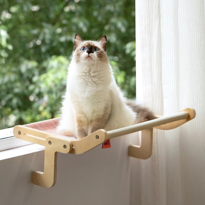 Mewoofun Pet Cat Window Perch 4 Color Wooden Assembly Hanging Bed Cotton Canvas Easy Washable Multi-Ply Plywood New Dropshipp