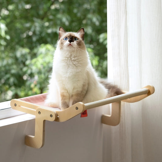 Mewoofun Pet Cat Window Perch 4 Color Wooden Assembly Hanging Bed Cotton Canvas Easy Washable Multi-Ply Plywood New Dropshipp