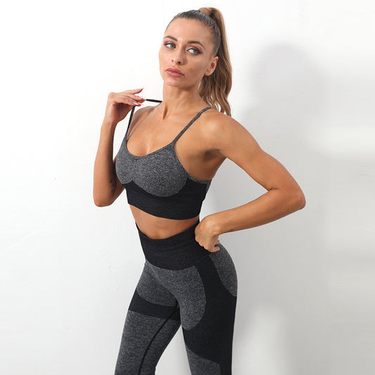 Women's Seamless Knitted Sling Sports Bra Yoga Suit d49f5cae 0286 4475 8632 770242f9ee25