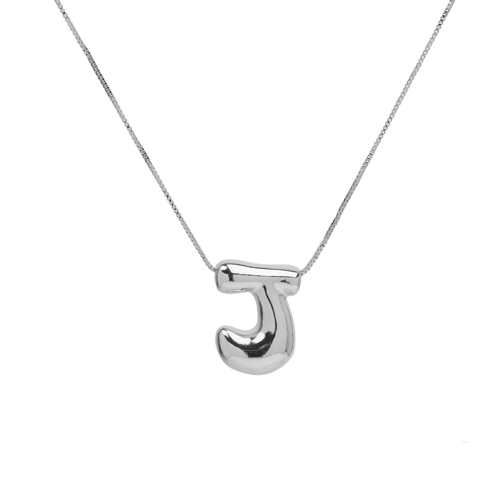 Brass Glossy Balloon English Letter Pendant Necklace d4ca9d46 44a7 4a8e 835e 4931361d24a7
