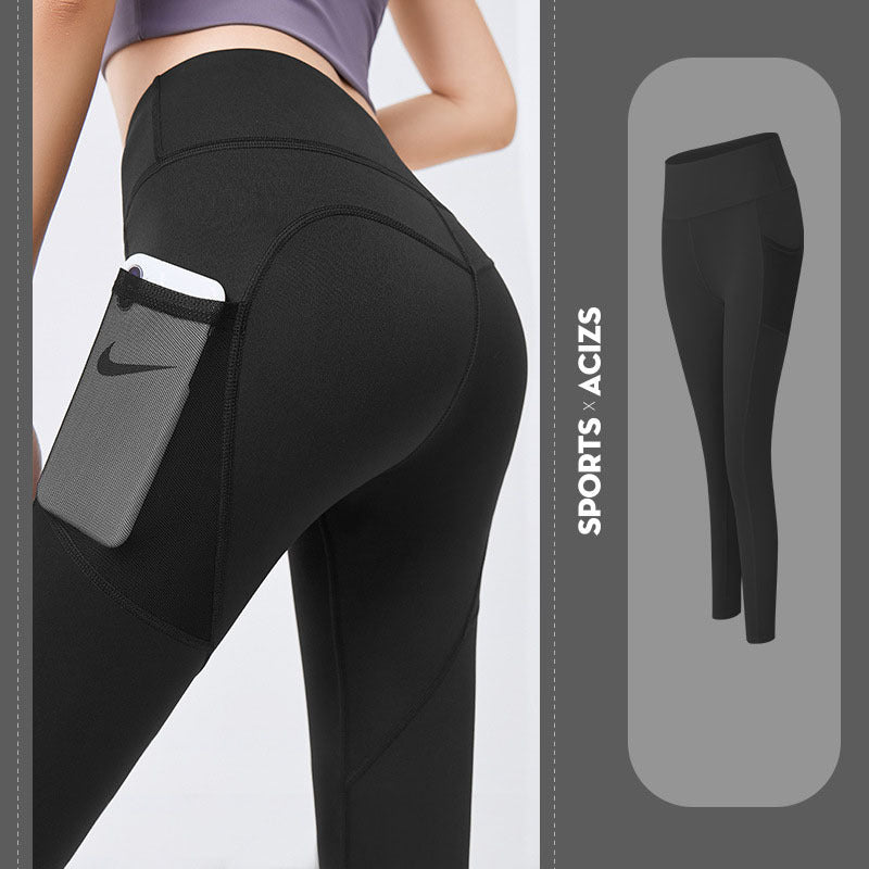 Yoga Pants Women With Pocket Leggings Sport Girl Gym Leggings Women Tummy Control Jogging Tights Female Fitness Pants d533050