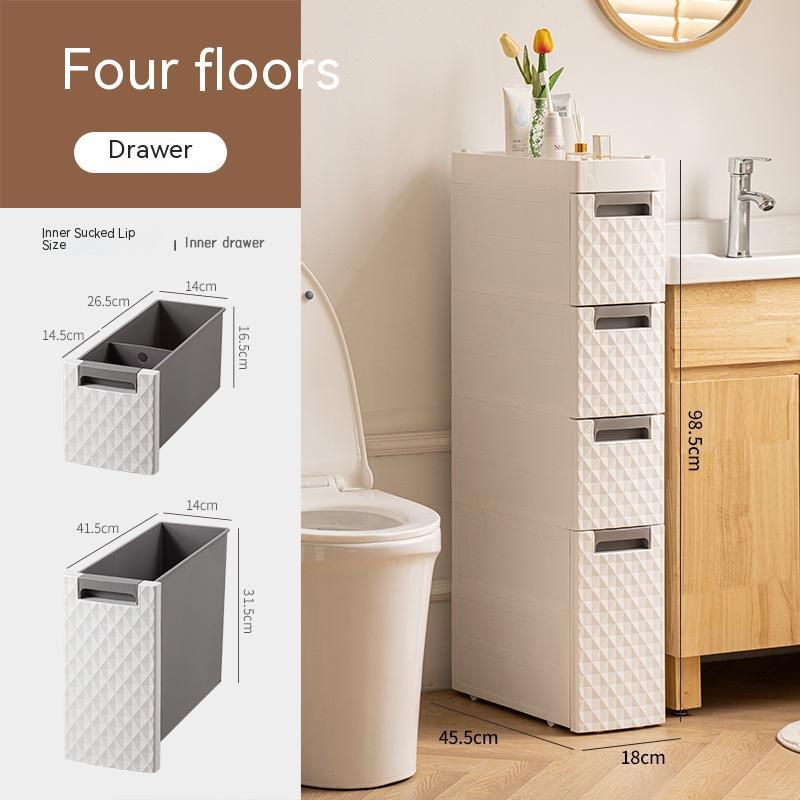 Plastic Floor-standing Multi-layer Toilet Corner Shelf Bathroom Toilet Side Storage Cabinet d5364318 69d4 41f9 8939 ce4331be7