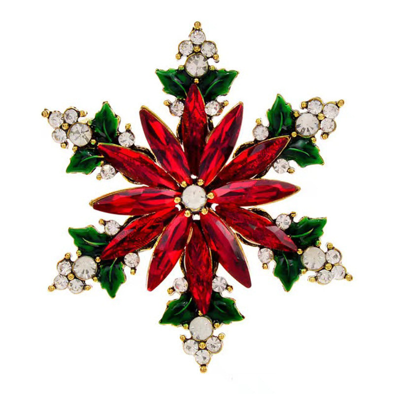 Glass Christmas Snowflake Brooch d547934a 3df9 443e 9667 bc4b97505f8e