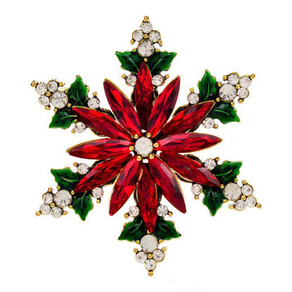 Glass Christmas Snowflake Brooch d547934a 3df9 443e 9667 bc4b97505f8e