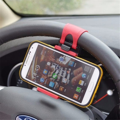 Car Steering Wheel Phone Clip Mount Holder Universal Bike Auto Camera GPS Stand Bracket For Phone - 图片 3