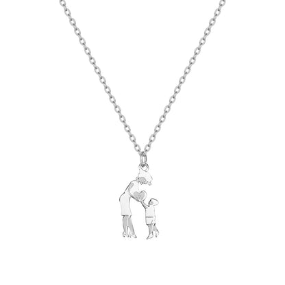 Stainless Steel Mother And Children Necklace Love Mom Son Daughter Pendant Necklace Family Gifts d5525ebe da81 4ac2 8d82 f740