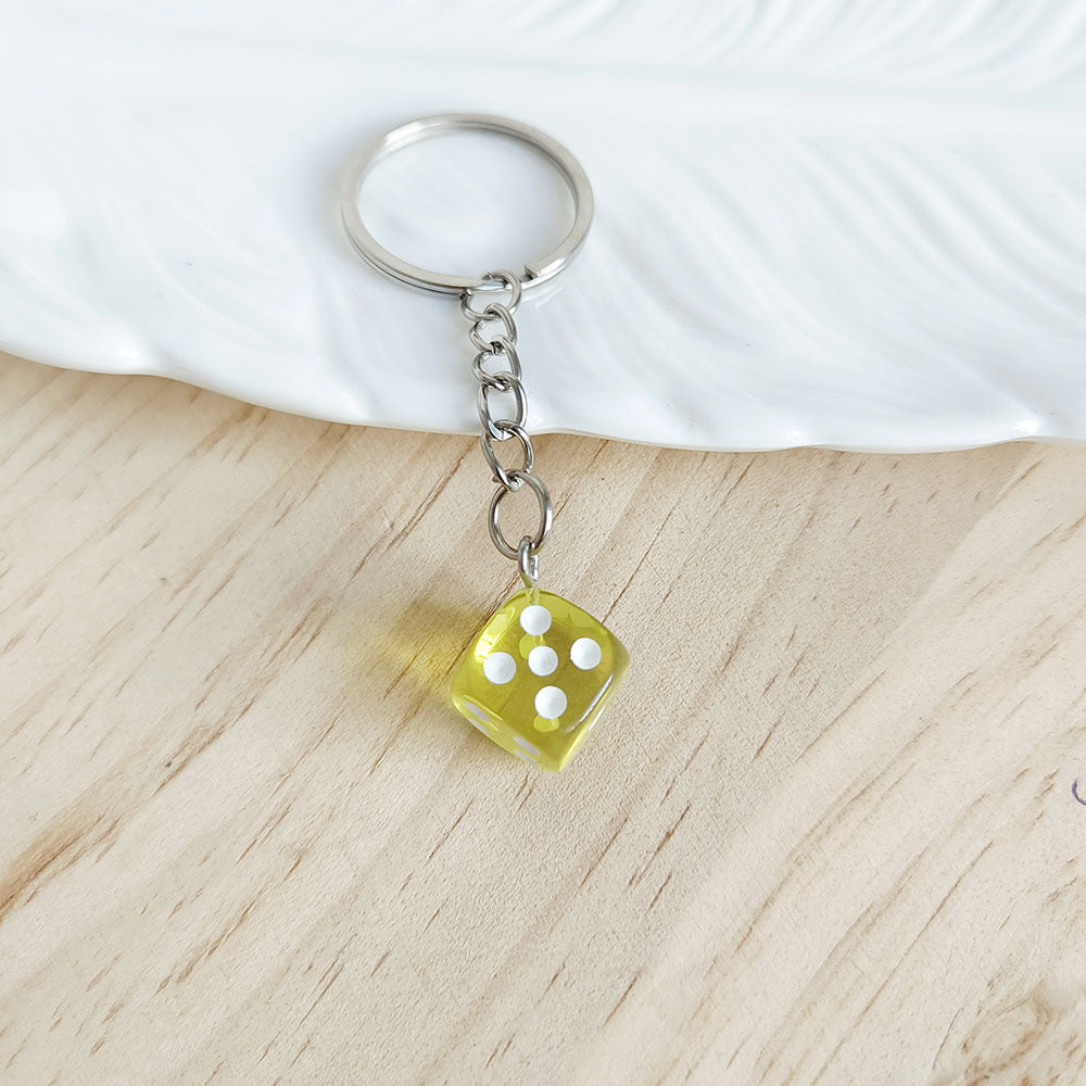 Creative Small Size Dice Keychain DIY Bag Bag Charm d55fc653 b9fb 4957 9142 14833702f6a7