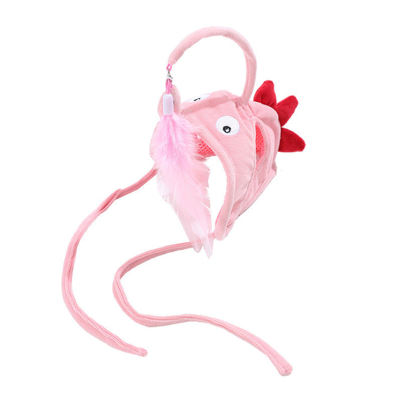 New Head Wearing Feather Funny Cat Stick Funny Cat Toy Stick Gray Big Eye Pet Toys Pet Products d56daf02 51c1 432a af02 c2a5d