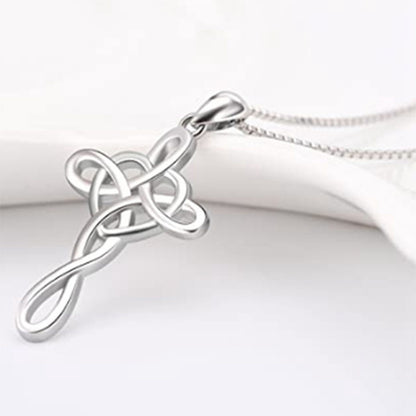 Vintage 925 Sterling Silver Jewelry Celtic Knot Necklace d58b590c 5c97 4382 9ff9 3b78731c2990