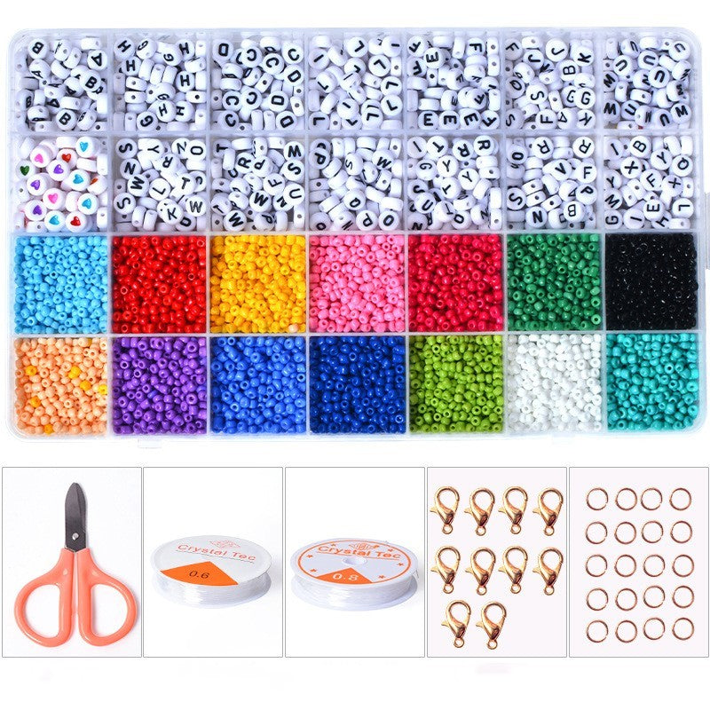 28 Grids 3mm Glass Rice Beads DIY Beaded Bracelet Material - HD Wireless Product #1