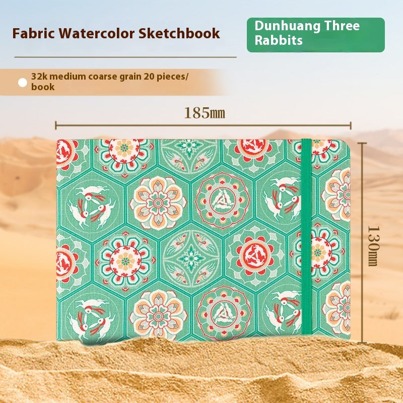 Feiluniao Watercolor Notebook Fabric Handmade Mini Portable Portable Character Sketch Hand Painted Graffiti Drawing Book - 图片 37