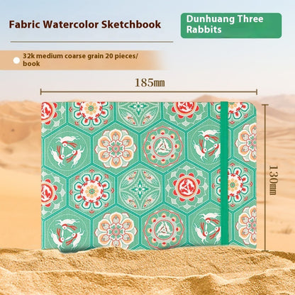 Feiluniao Watercolor Notebook Fabric Handmade Mini Portable Portable Character Sketch Hand Painted Graffiti Drawing Book - 图片 37