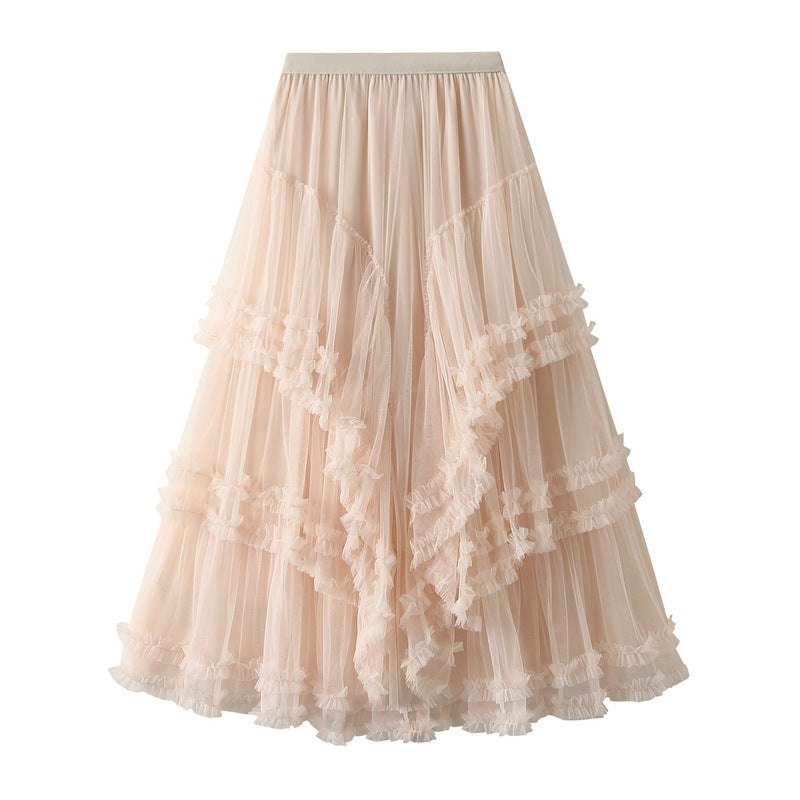 Slimming Multi-layer High-grade Gauze Skirt High-grade Skirt d5cdf791 2517 42de 8a4c e53d1ecb7001