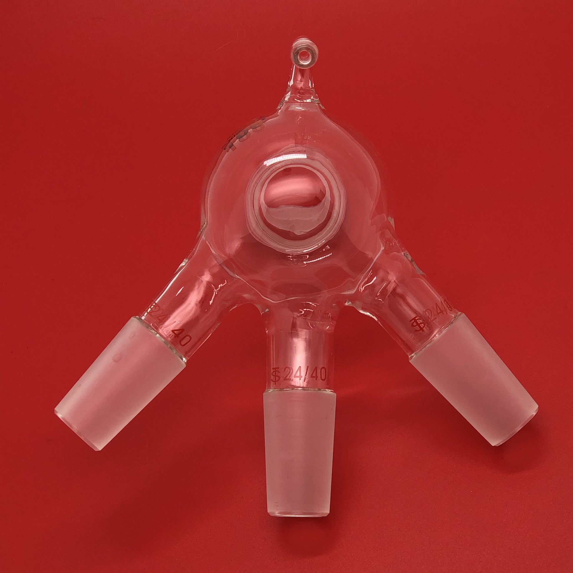 Glass Spherical Three-way Distillation Receiver Vacuum Three-way Tail Pipe d5db0733 17dd 4b15 ad95 a046eebba532