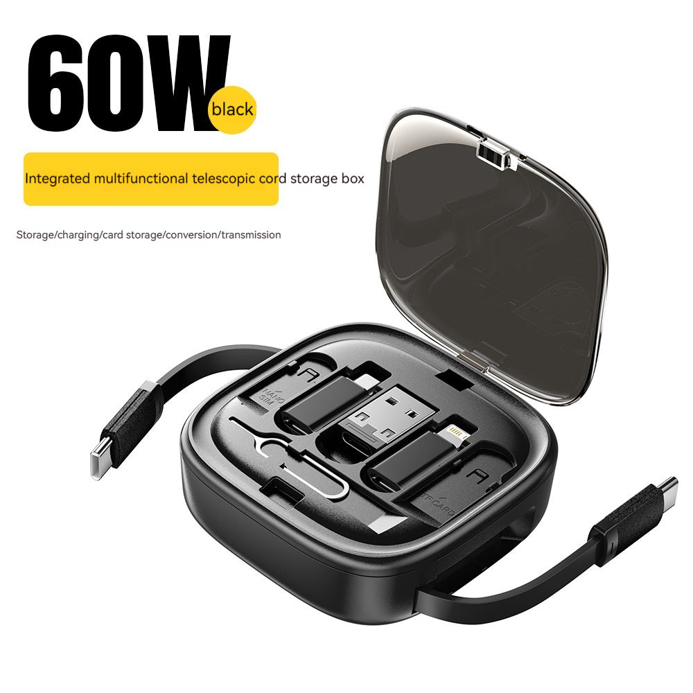Data Cable Flexible Wire Storage 60W Fast Charging Multi-function Mobile Phone Charging Interface Box - 图片 9