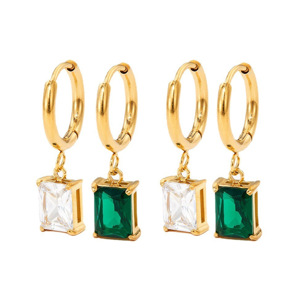 European And American Niche Normcore Bag Zircon Stainless Steel Geometric Simple Earrings For Women d5e8691b a908 4a52 bb1f e