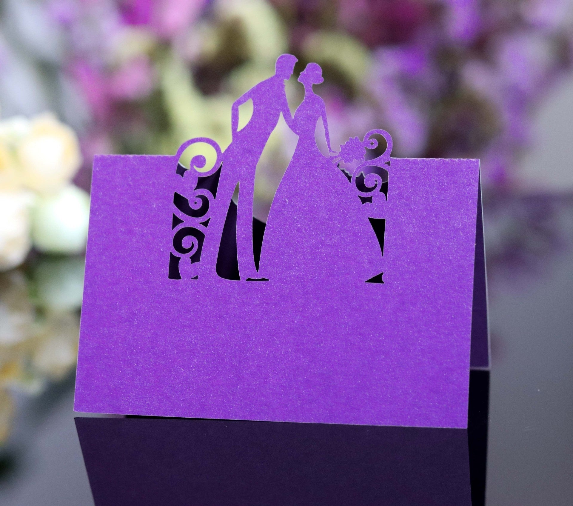 Wedding Bridegroom Bride Seat Card Laser Hollow Name Table Card Blue Name Sign-in Desk d5f0e1c1 53f3 4f56 956b 2fe24a435430