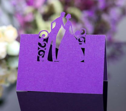 Wedding Bridegroom Bride Seat Card Laser Hollow Name Table Card Blue Name Sign-in Desk d5f0e1c1 53f3 4f56 956b 2fe24a435430
