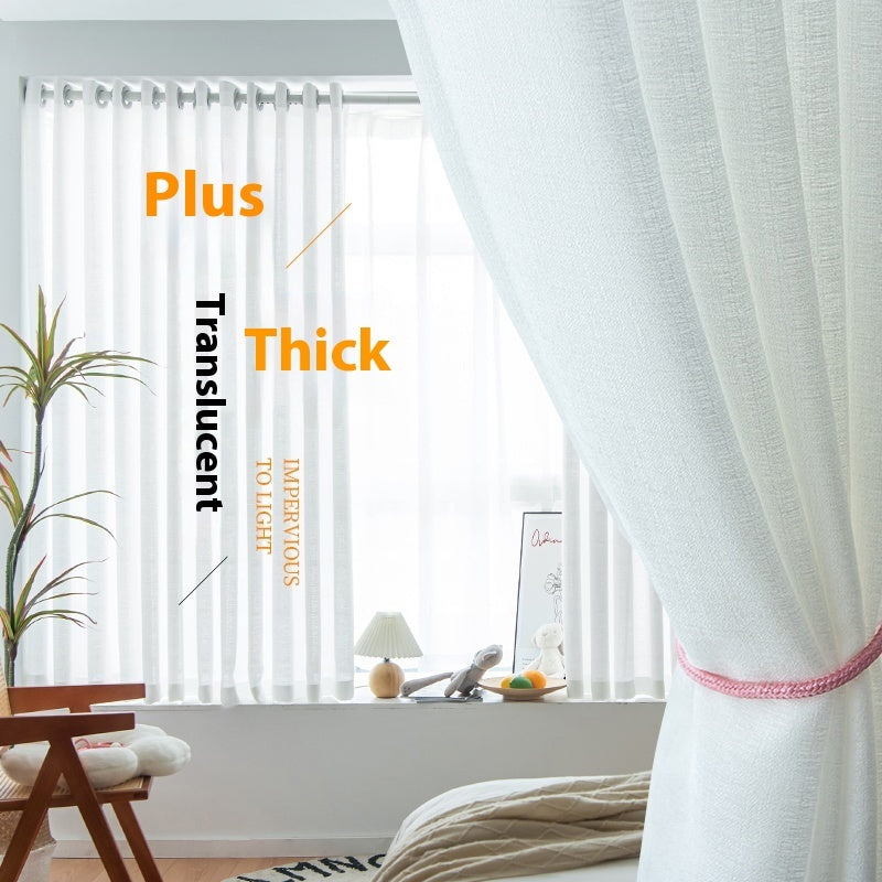 Simple Household Use Sunshade Light Transmission Nontransparent Curtain