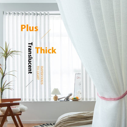 Simple Household Use Sunshade Light Transmission Nontransparent Curtain