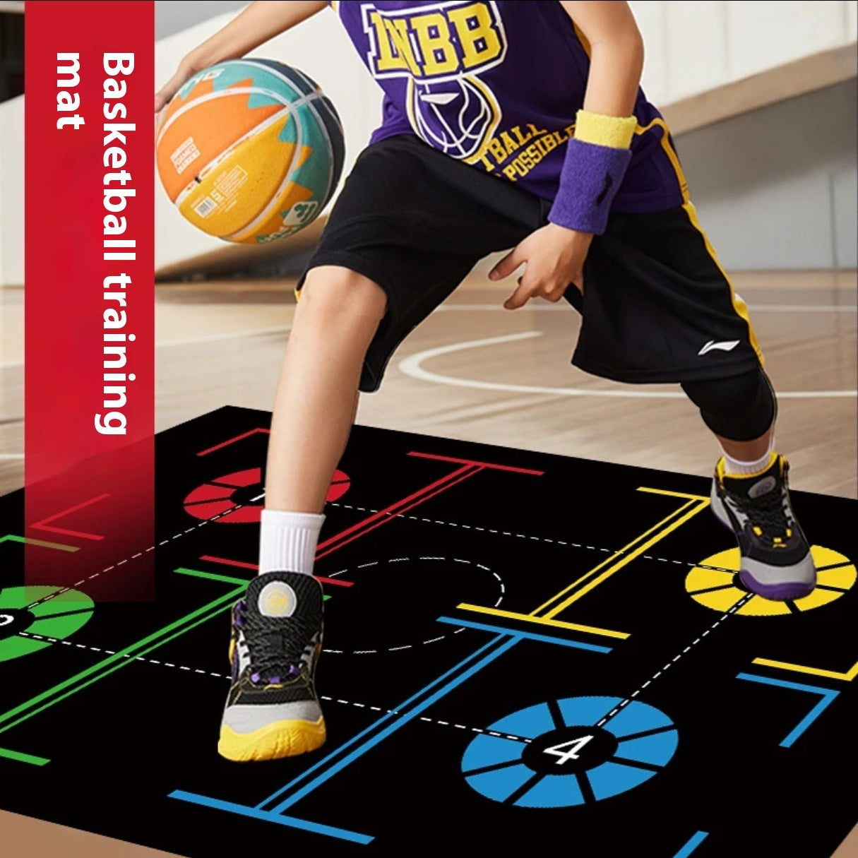 Basketball Training Mat Indoor Step Positioning Step Point Control Ball Step Mat Indoor Ball Control Training Dribbling Drill
