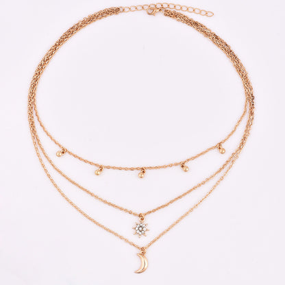 Personalized Fashion Small Round Beads And Tassel Pendant Six-pointed Star Moon d60caabc 57f2 4483 8569 437af05ecbd5