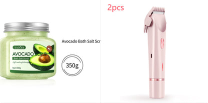 2 In 1 Hair Remover Women's Double Head Shaver Private Pubic Hair Trimmer Electric Razor Wet Dry Electric Body Hair - HD Wireless Product #10