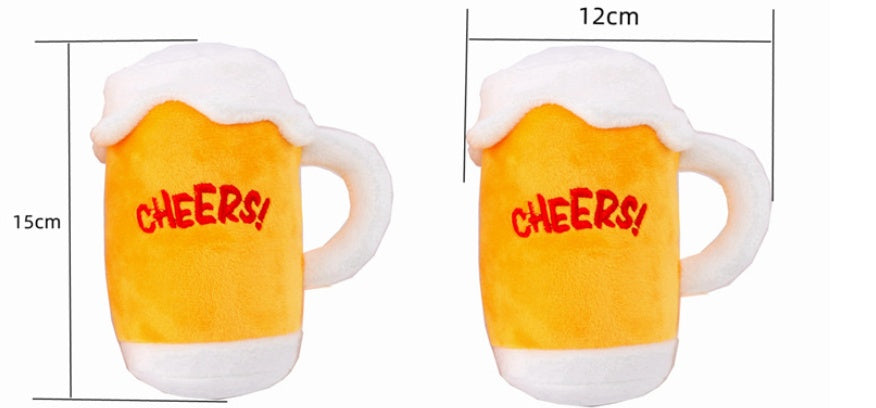 New Pet Supplies Sounding Plush Toy Creative Cartoon Simulation Beer Bottle Beer Mug Toy Dog Toy d6215f11 c47e 4969 bec7 7bf8