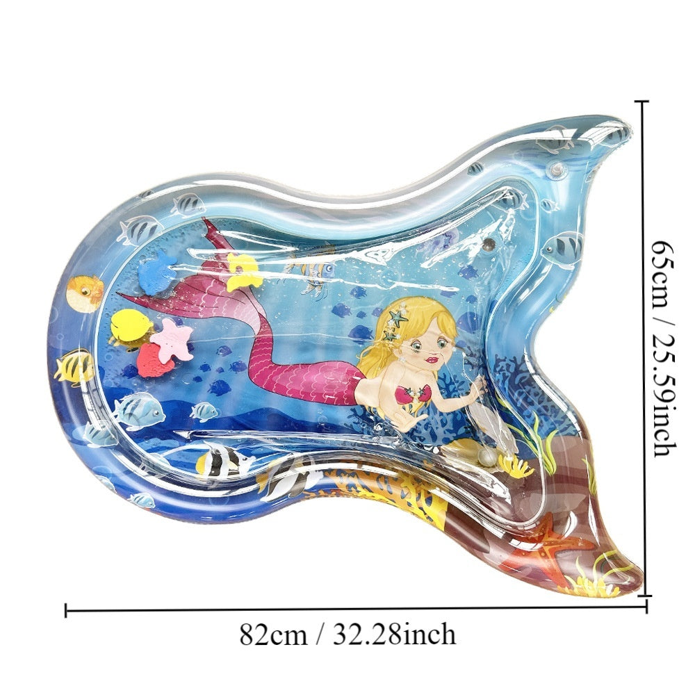 Children's Inflatable Marine Animal Racket Water Cushion Baby Crawling Racket Water Bag Racket Water Cushion Climbing Pad d62