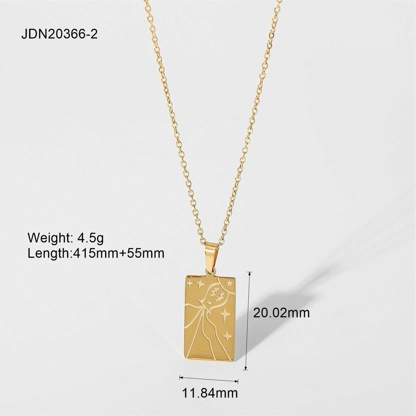 Statement Square Tarot Signet Pendant Necklace d6320041 2a45 4649 a135 eab3d944b863