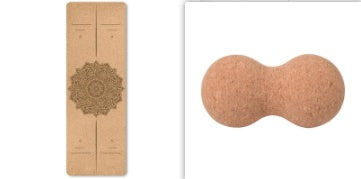 Portable Cork Yoga Non-Slip Exercise Mat Composite Environmentally Friendly TPE d6486fcb bfc9 498e b98a 67026890a734
